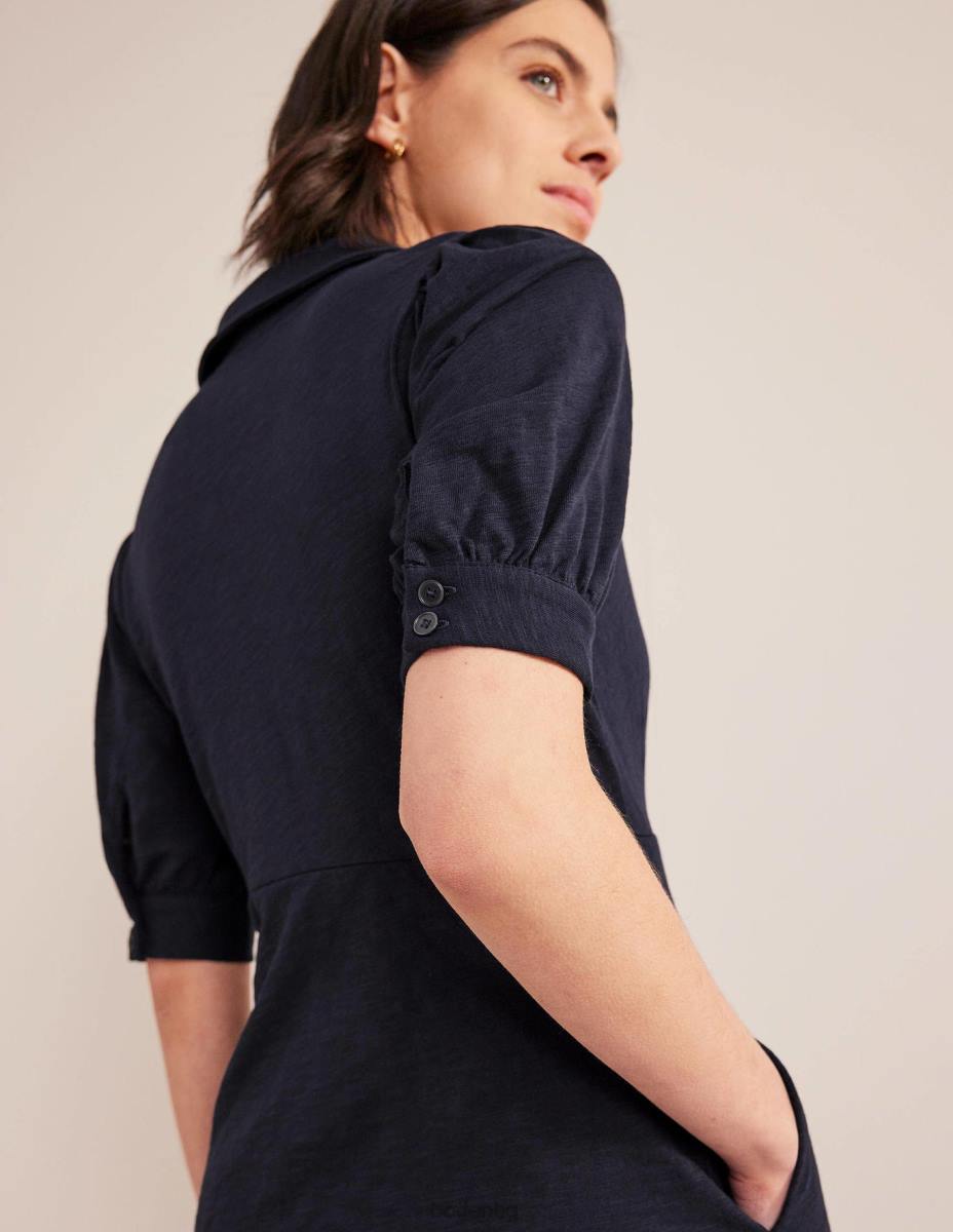 облекло Boden мини рокля за чай от трико с копчета военноморски флот Жени LL682158