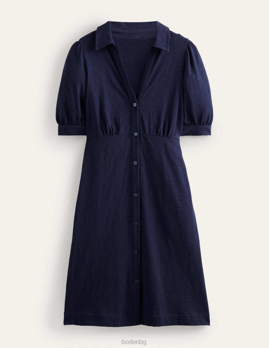 облекло Boden мини рокля за чай от трико с копчета военноморски флот Жени LL682158