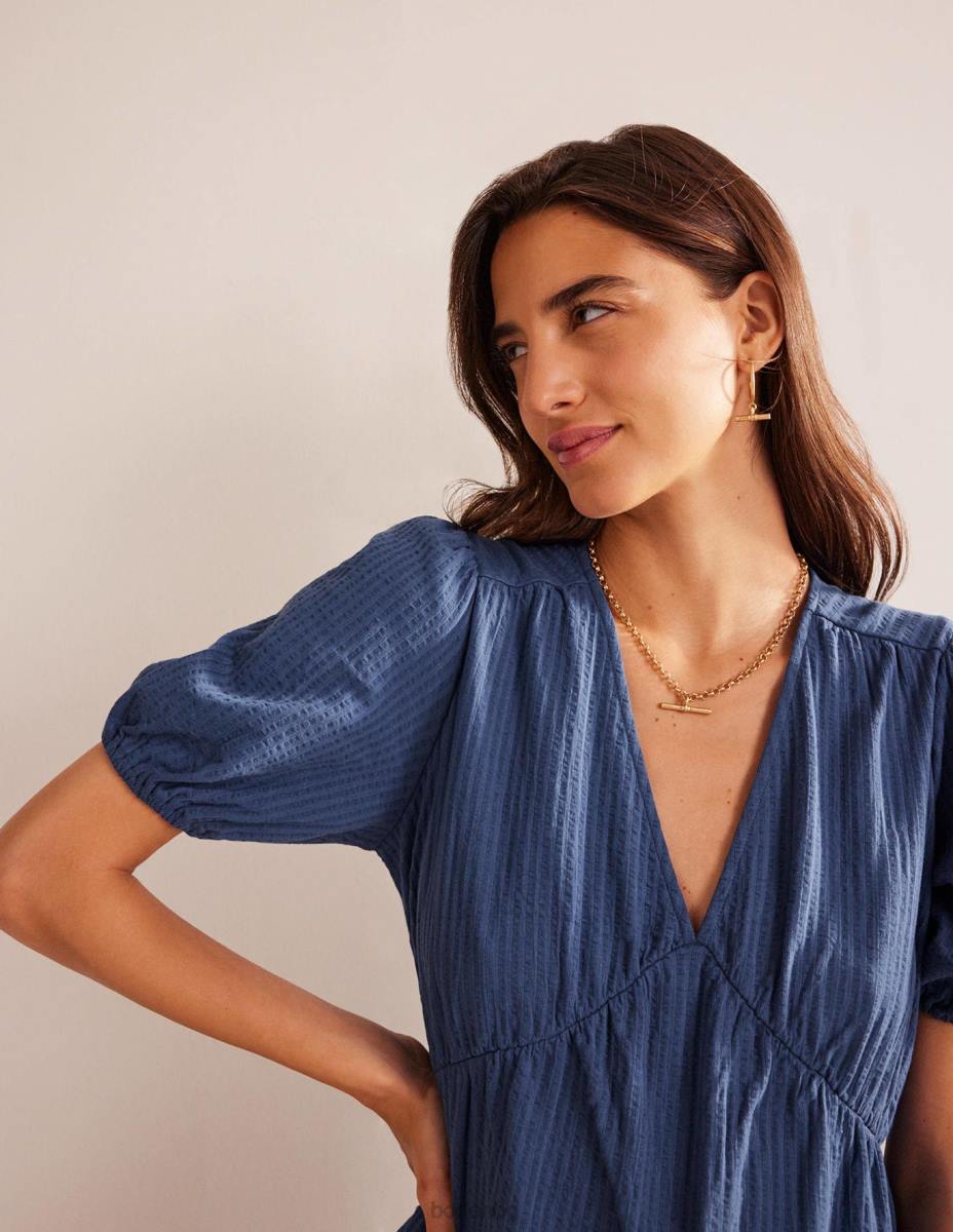 облекло Boden рокля от трико истински флот Жени LL682161