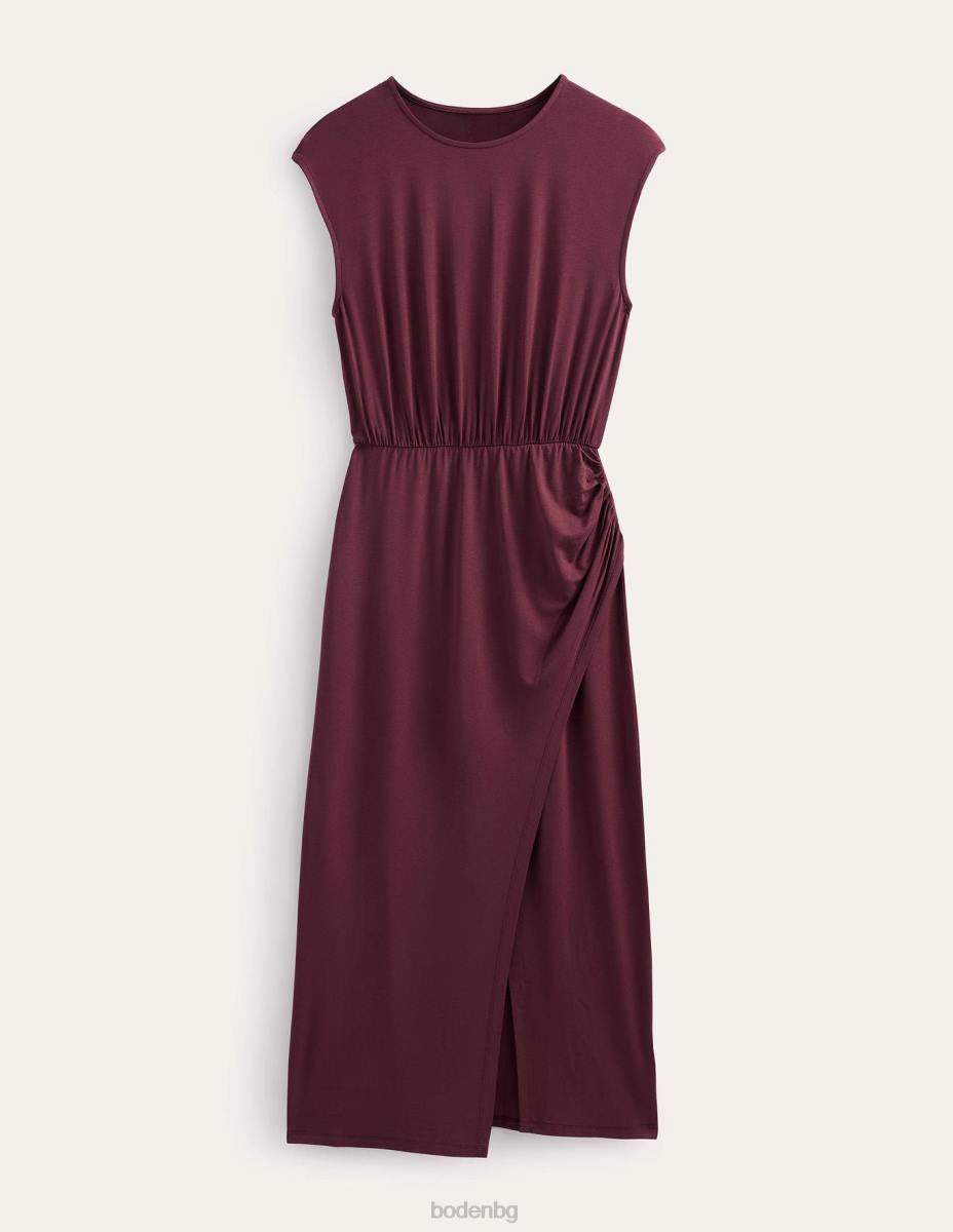 облекло Boden макси рокля от трико тъмно бордо Жени LL682163