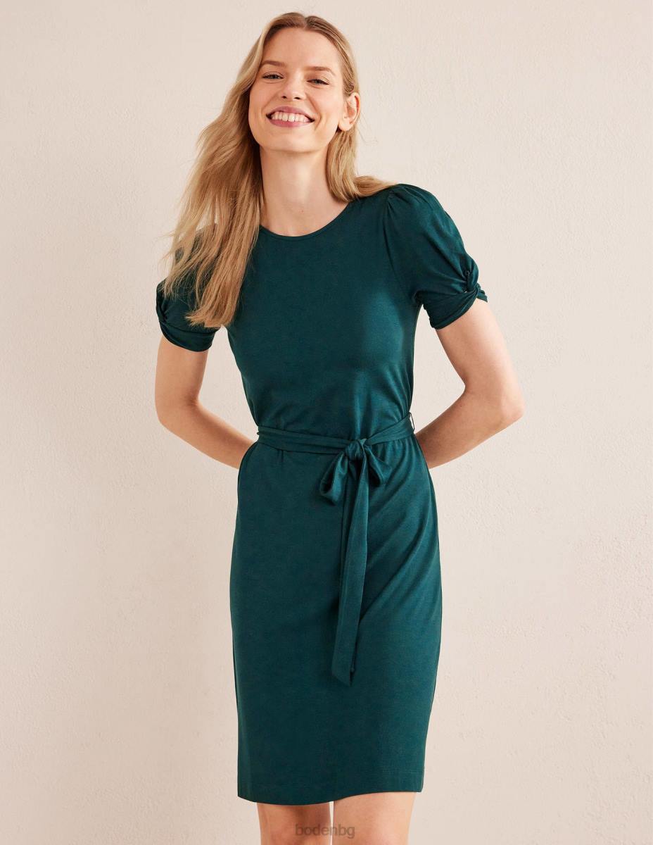 облекло Boden мини рокля от трико с възли изумрудена нощ Жени LL682176