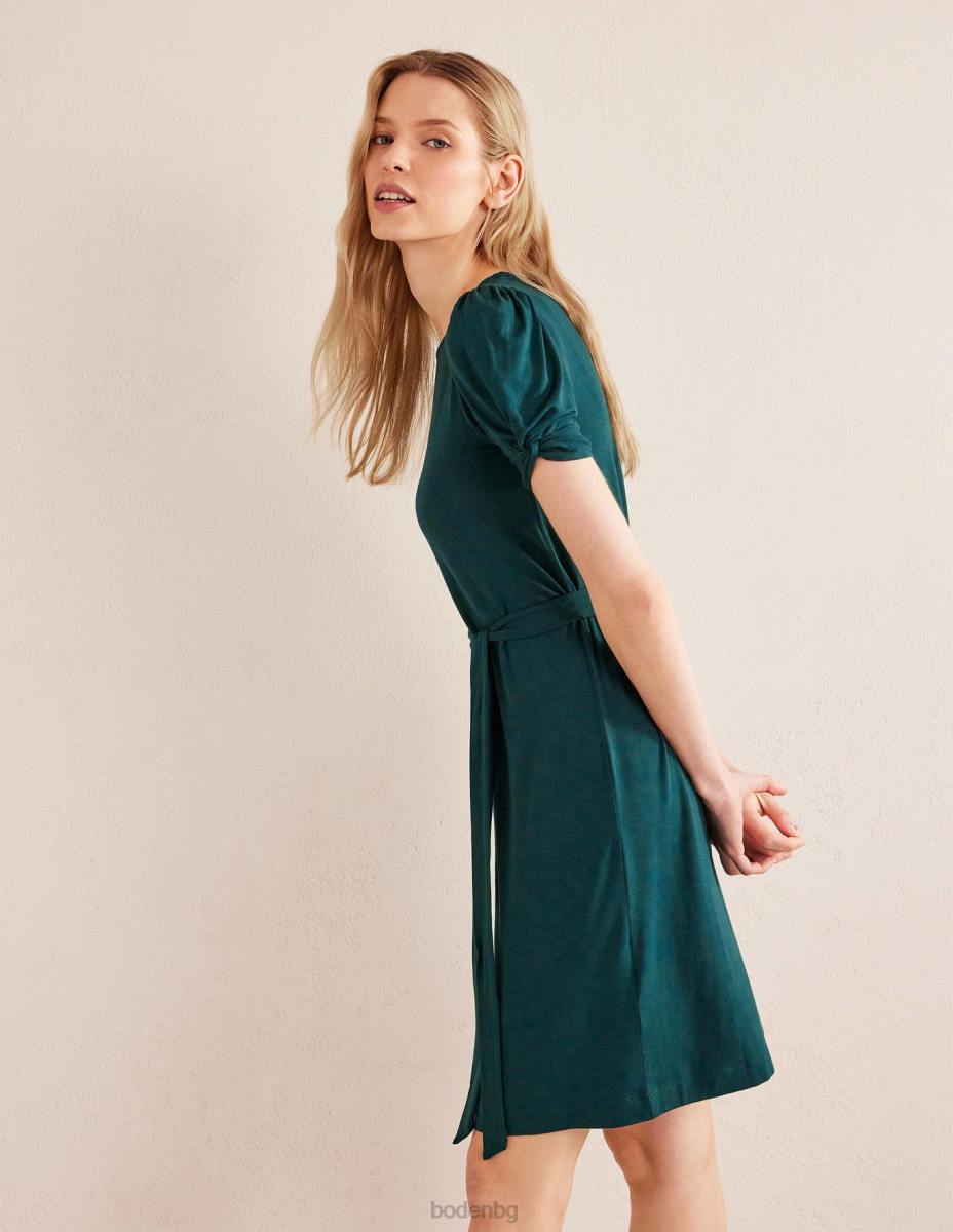 облекло Boden мини рокля от трико с възли изумрудена нощ Жени LL682176