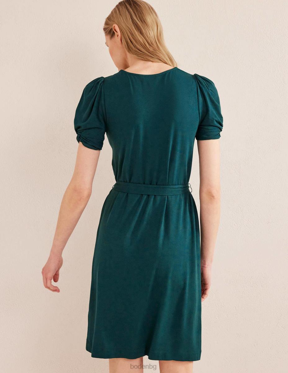 облекло Boden мини рокля от трико с възли изумрудена нощ Жени LL682176