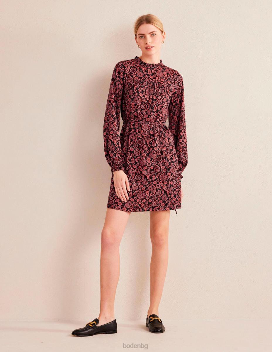 облекло Boden лесна рокля от трико с мини трико избледняла роза и тропически чар Жени LL682215