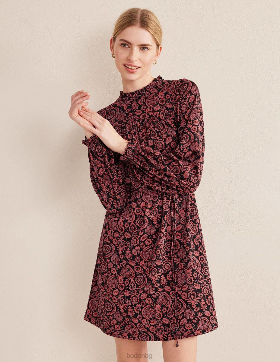 облекло Boden лесна рокля от трико с мини трико избледняла роза и тропически чар Жени LL682215