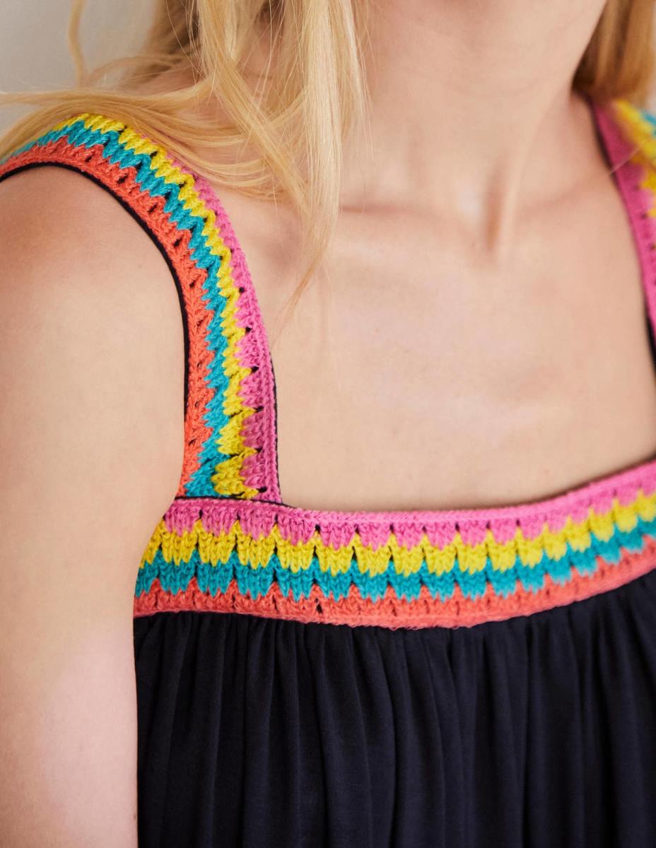 облекло Boden макси рокля от трико, плетена на една кука военноморски флот Жени LL682218