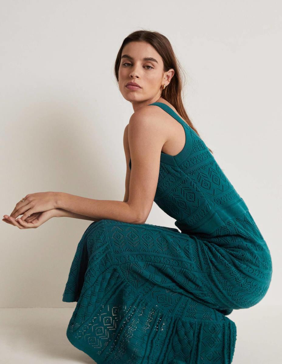 облекло Boden плетена дантелена макси рокля залив Чесапийк Жени LL682230