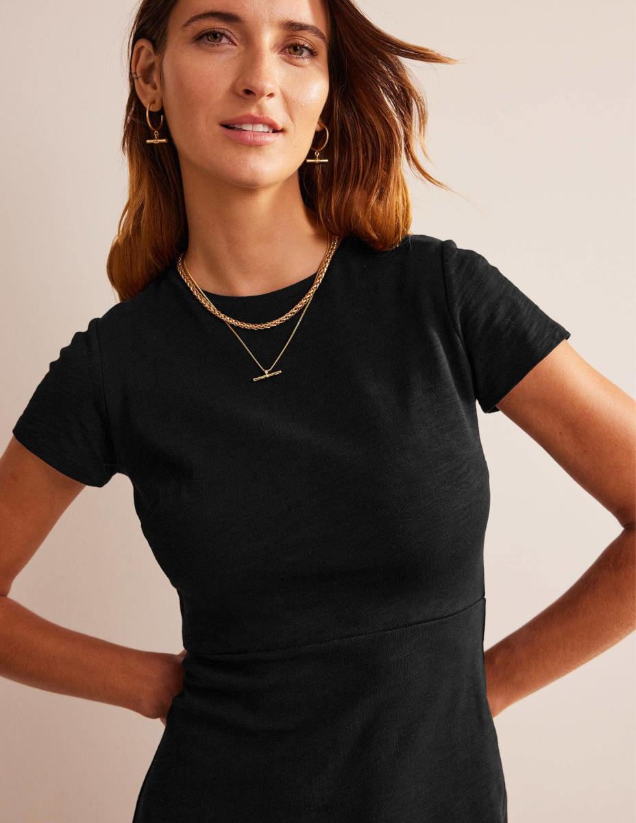 облекло Boden миди рокля от трико черен Жени LL682247