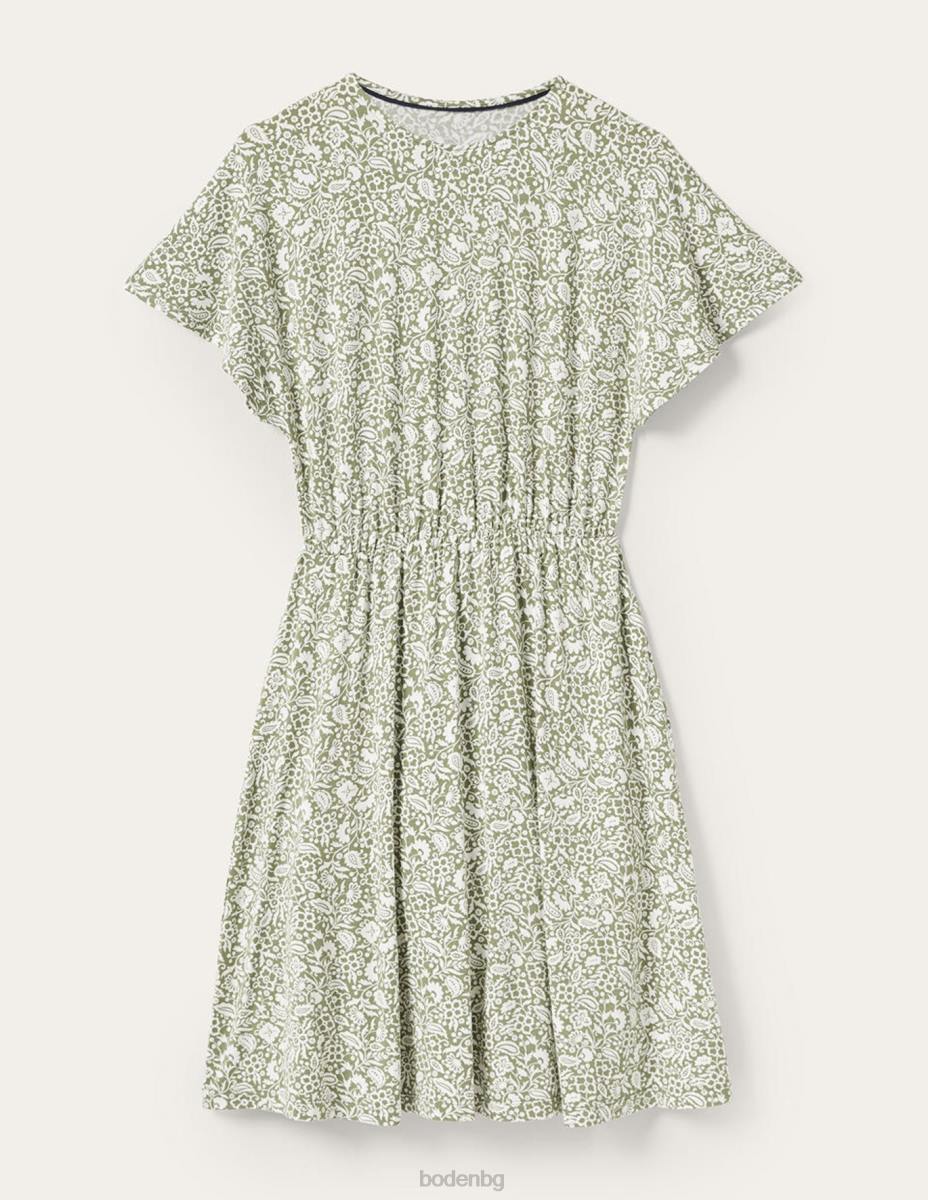 облекло Boden рокля от трико с пърхащи ръкави грах & ориенталски рай Жени LL682282