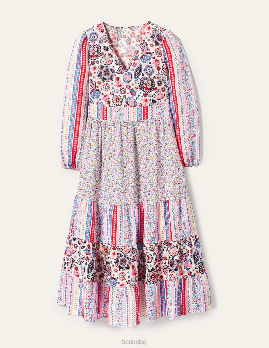 облекло Boden преработена многоетажна макси рокля розово Жени LL682428