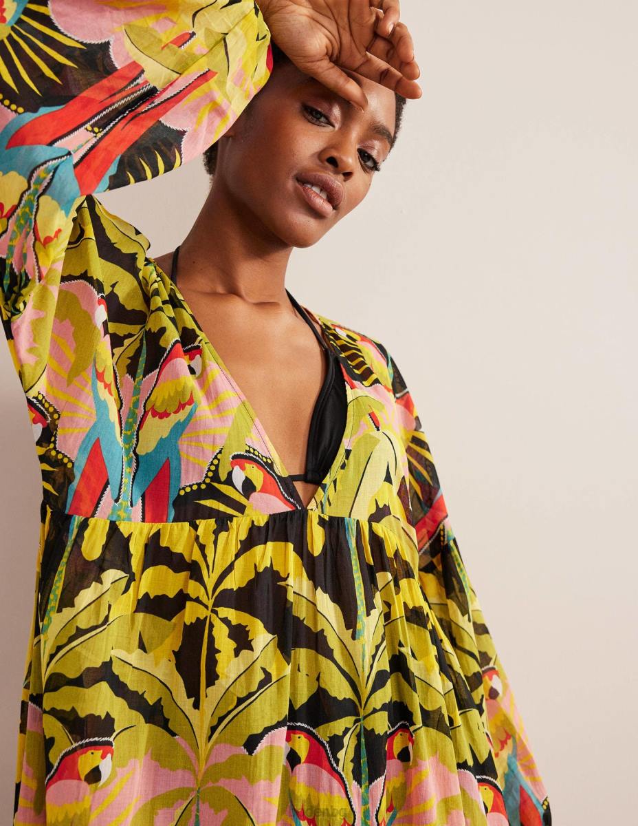 облекло Boden макси империя плажен кафтан мулти и райски папагал Жени LL682452