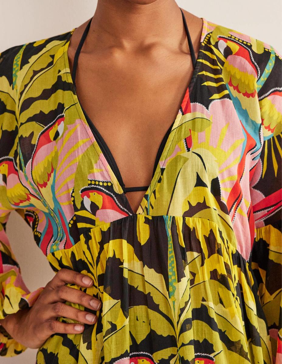 облекло Boden макси империя плажен кафтан мулти и райски папагал Жени LL682452