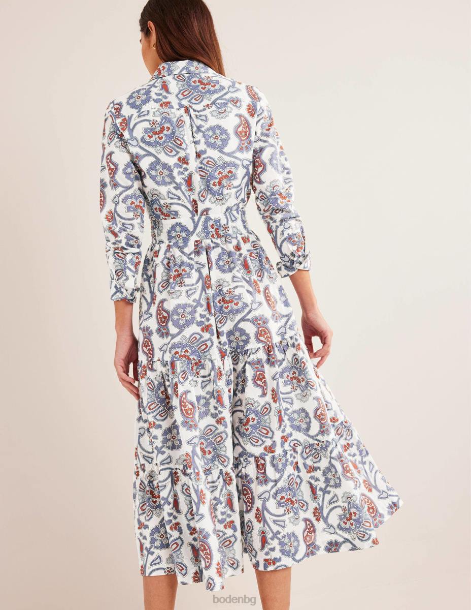 облекло Boden многослойна памучна макси рокля нощна сянка синьо Жени LL682546