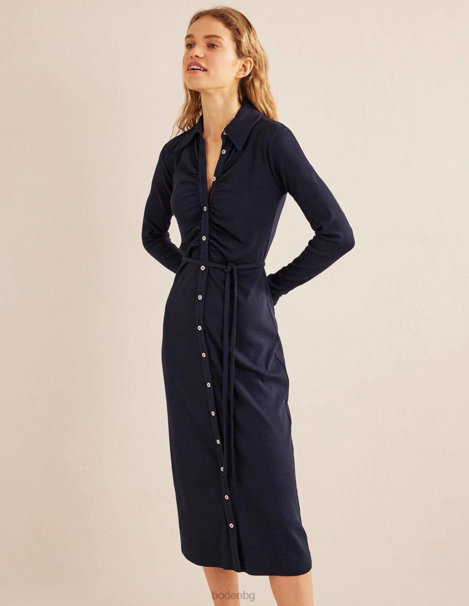 облекло Boden рокля с миди риза от трико военноморски флот Жени LL682549