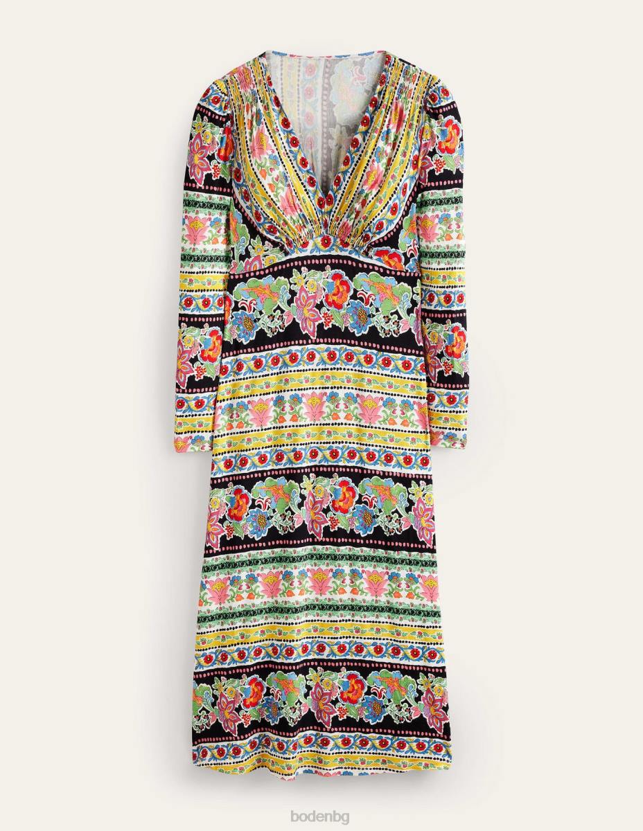 облекло Boden миди рокля от трико мулти и цъфтеж на карамфил Жени LL682558