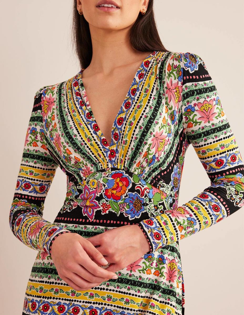 облекло Boden миди рокля от трико мулти и цъфтеж на карамфил Жени LL682558