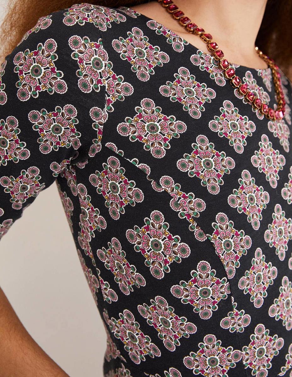 облекло Boden пени рокля от трико много и плочки с илюзия на маргаритки Жени LL682598