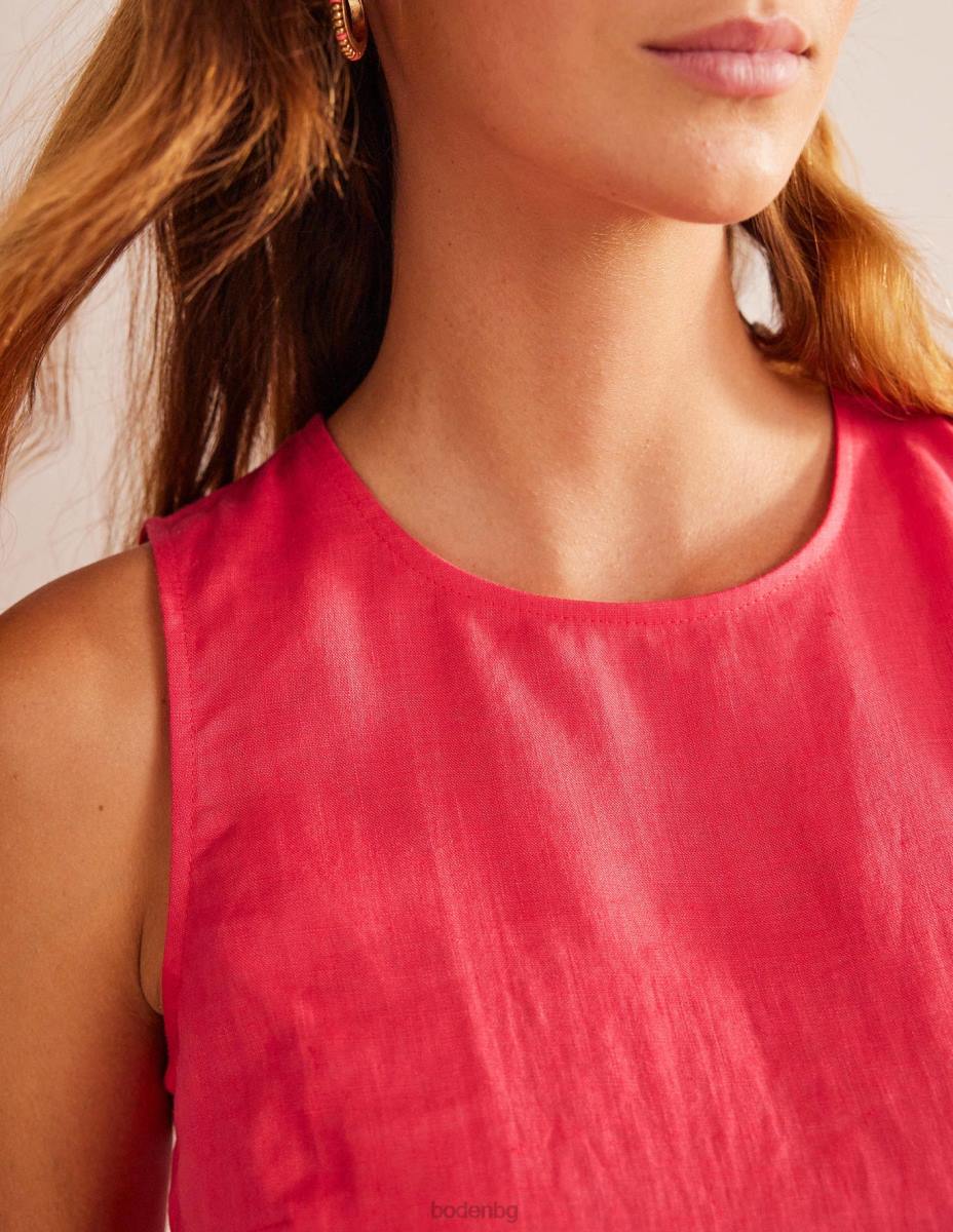 облекло Boden ленена рокля без ръкави корал Жени LL6825