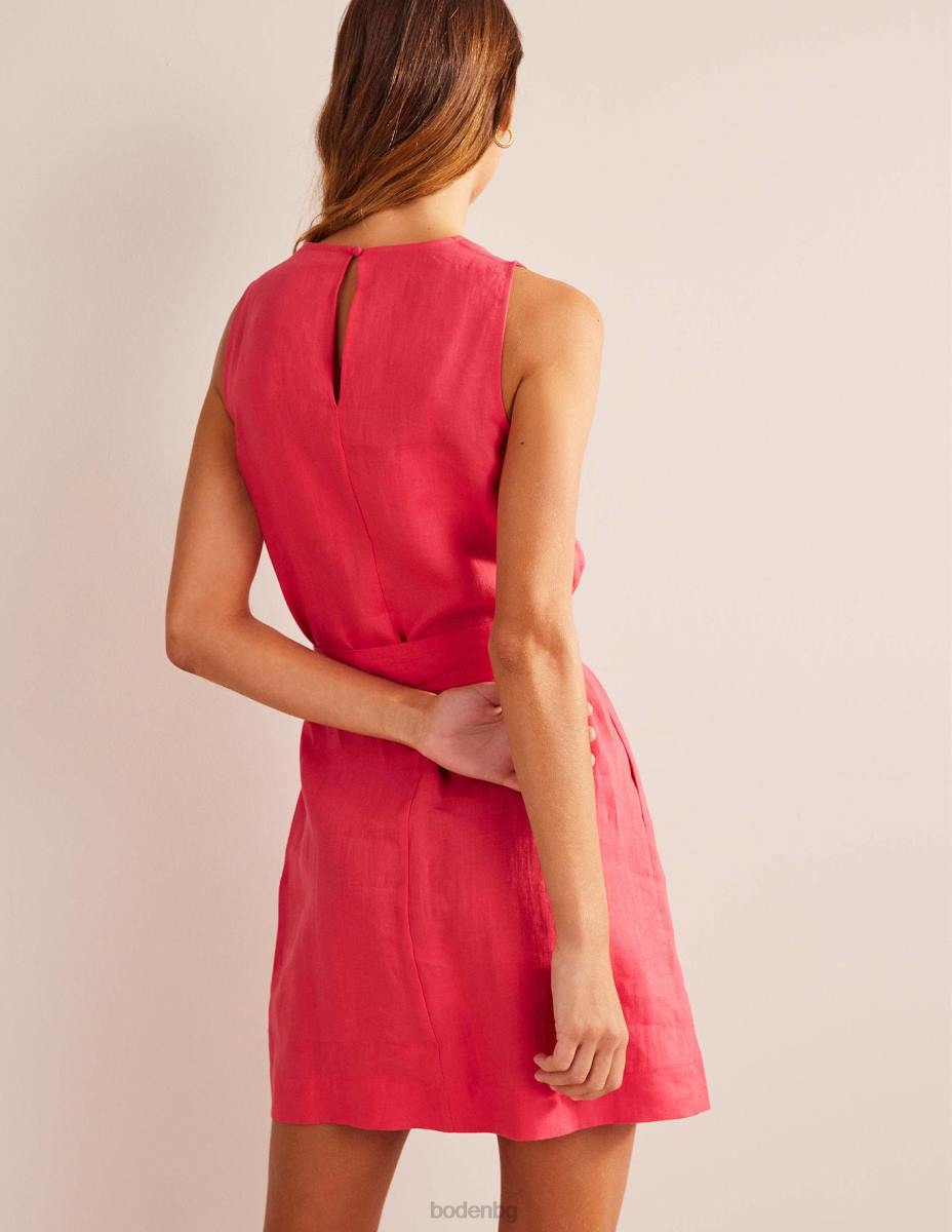 облекло Boden ленена рокля без ръкави корал Жени LL6825