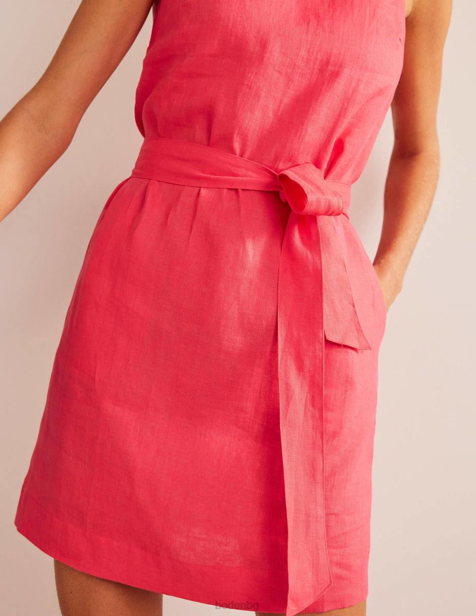 облекло Boden ленена рокля без ръкави корал Жени LL6825