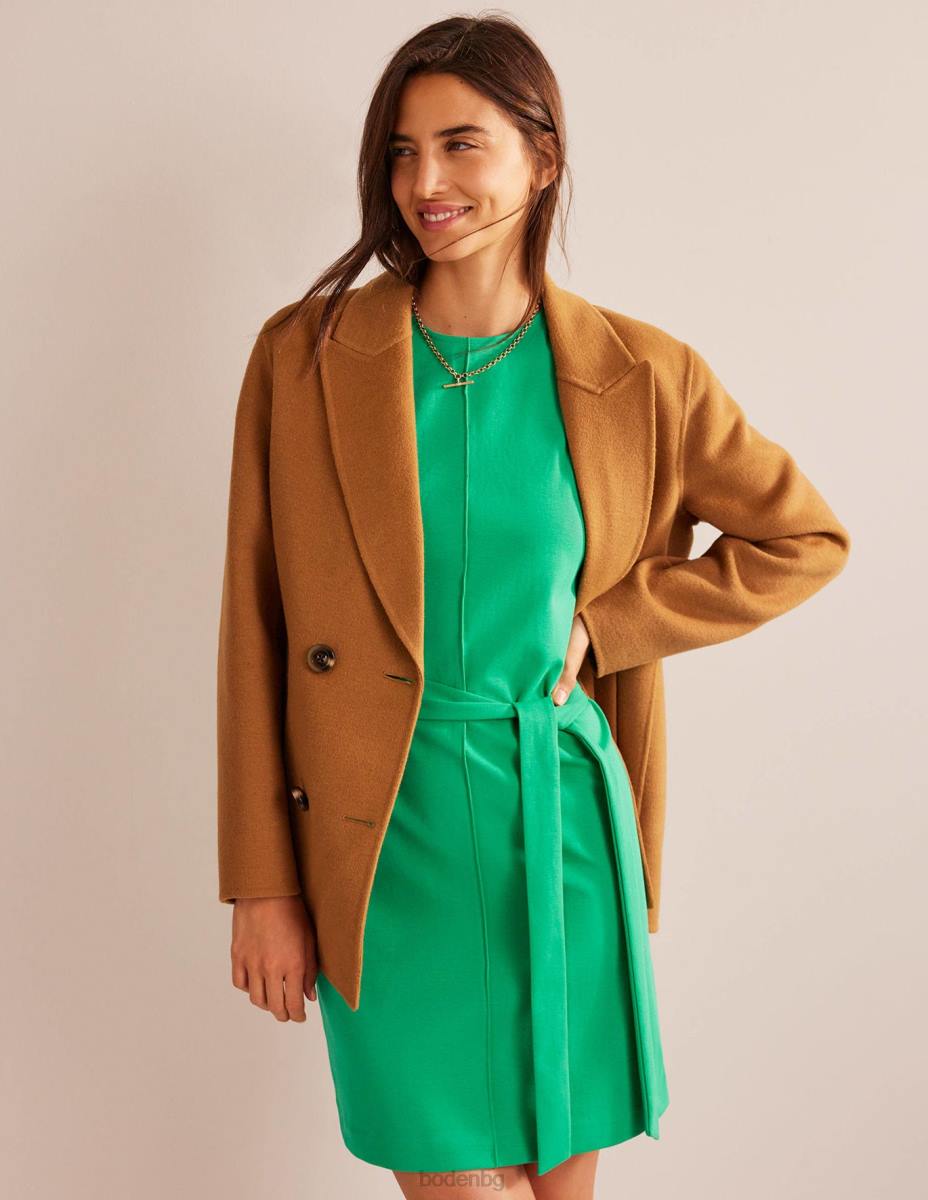 облекло Boden рокля с тениска от трико от тара поляна зелена Жени LL6844