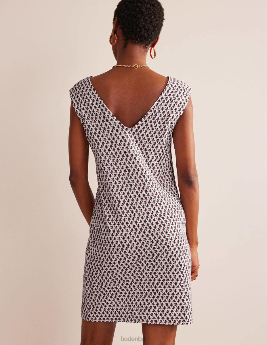 облекло Boden рокля от трико без ръкави слонова кост и лале руж Жени LL68571