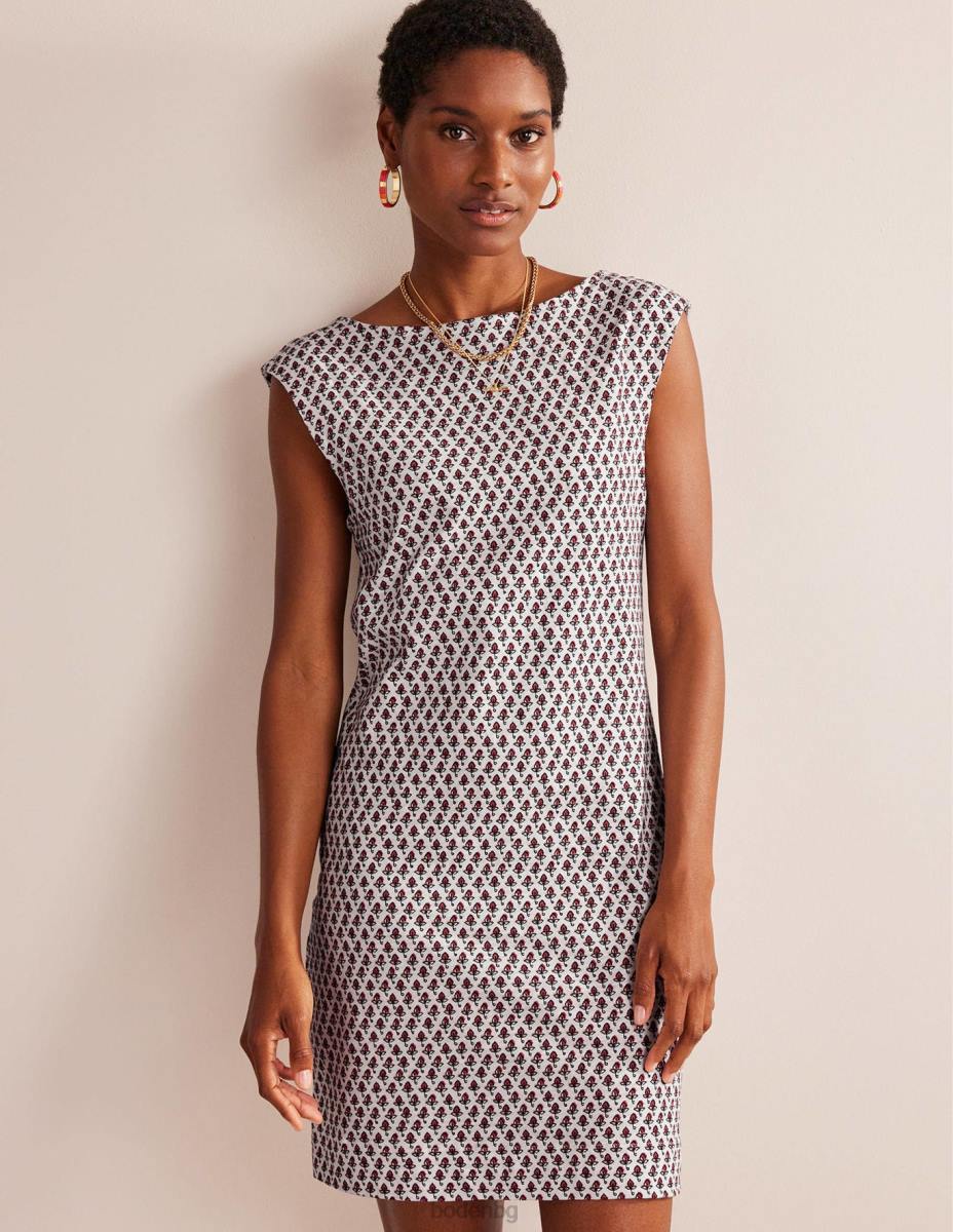 облекло Boden рокля от трико без ръкави слонова кост и лале руж Жени LL68571