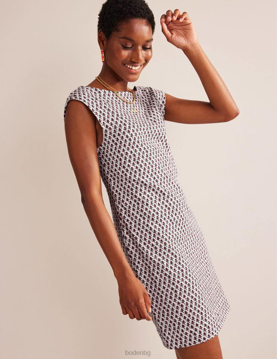 облекло Boden рокля от трико без ръкави слонова кост и лале руж Жени LL68571