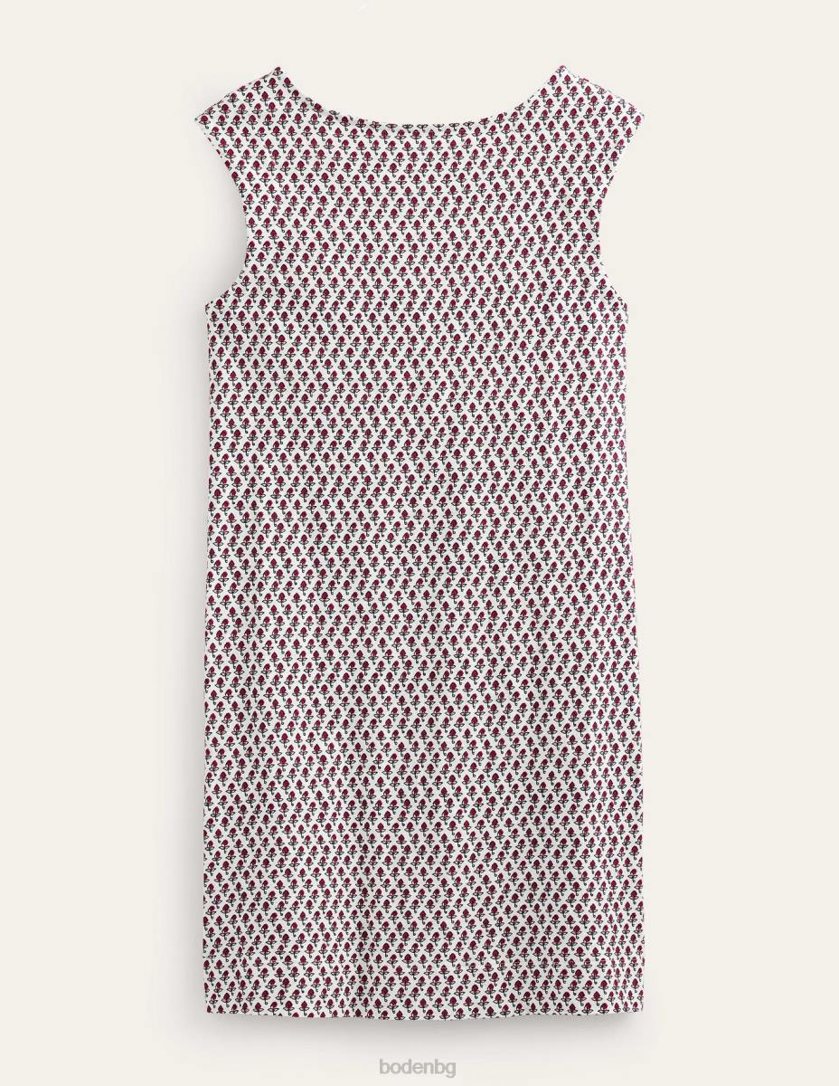 облекло Boden рокля от трико без ръкави слонова кост и лале руж Жени LL68571