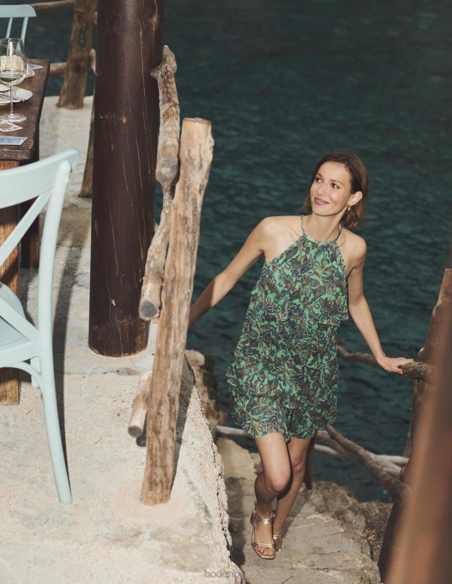 облекло Boden рокля с деколте на нива лед от шам фъстък и райски поп Жени LL68572