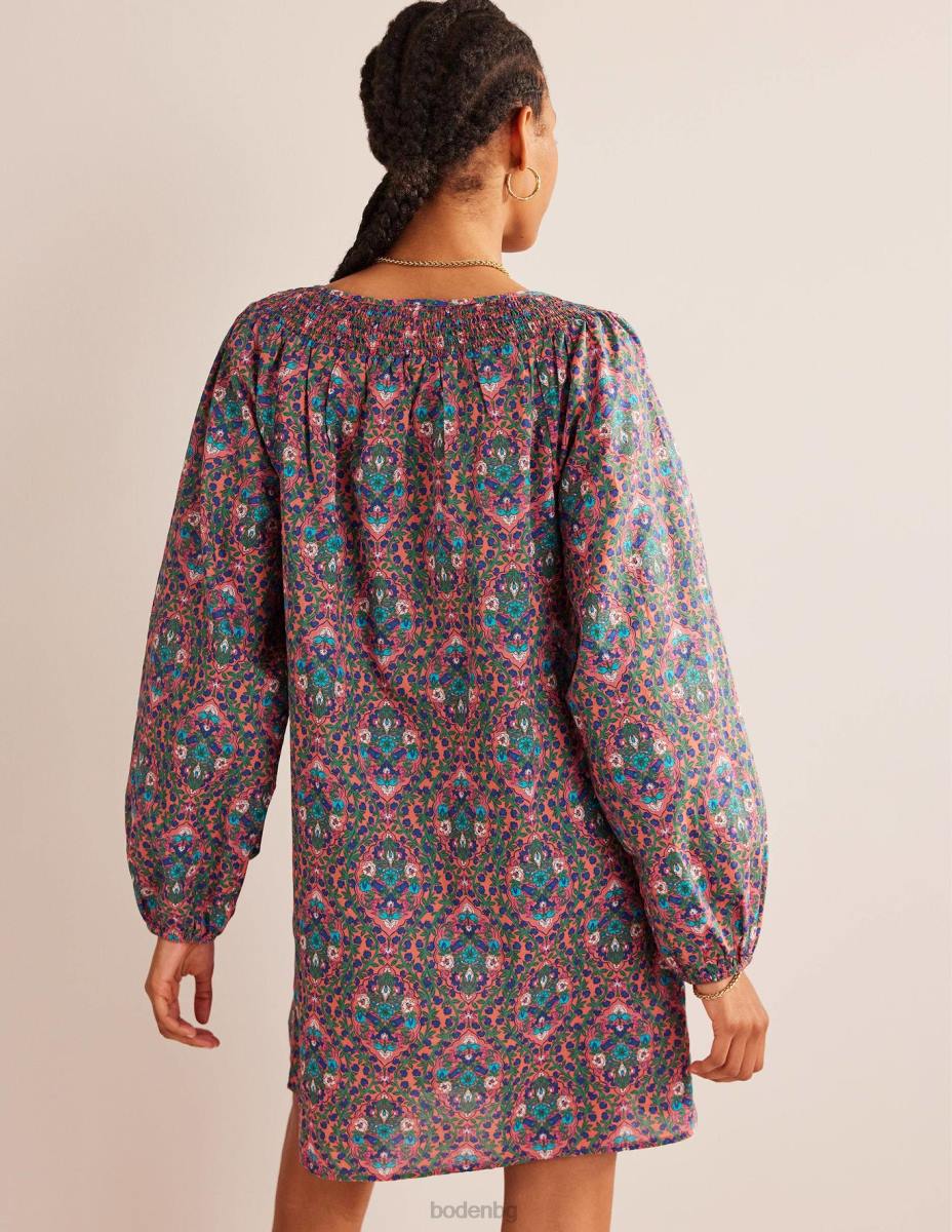 облекло Boden плажен кафтан с пушено деколте мулти & лоза тераса Жени LL68581