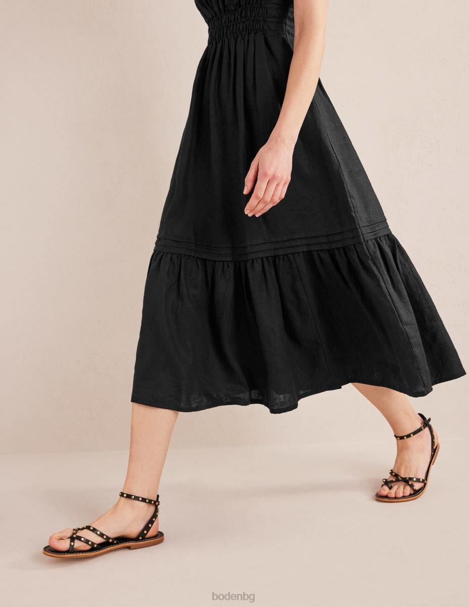 облекло Boden миди рокля с детайли на игли черен Жени LL6863