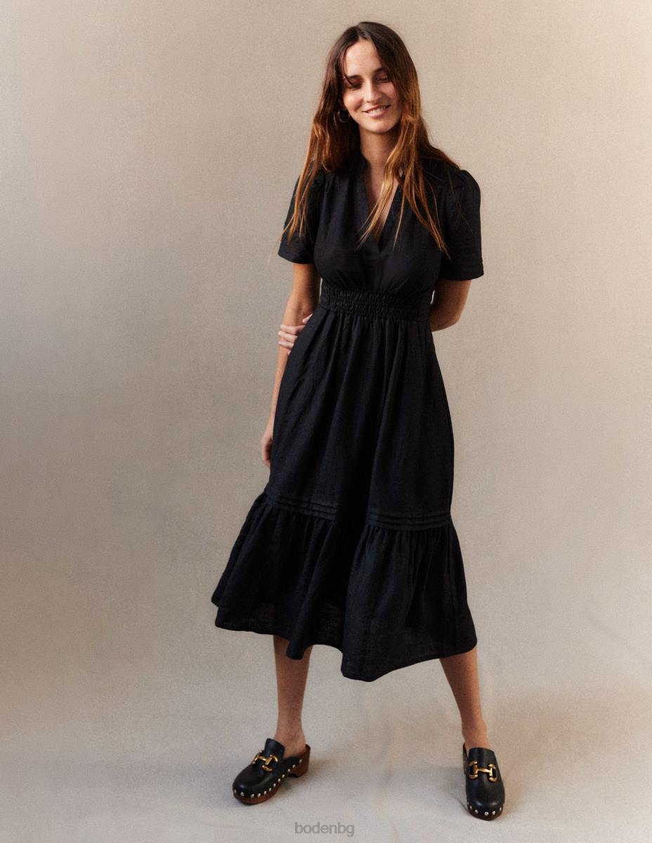 облекло Boden миди рокля с детайли на игли черен Жени LL6863