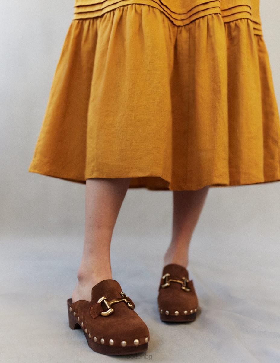 облекло Boden миди рокля с детайли на игли реколта злато Жени LL6875