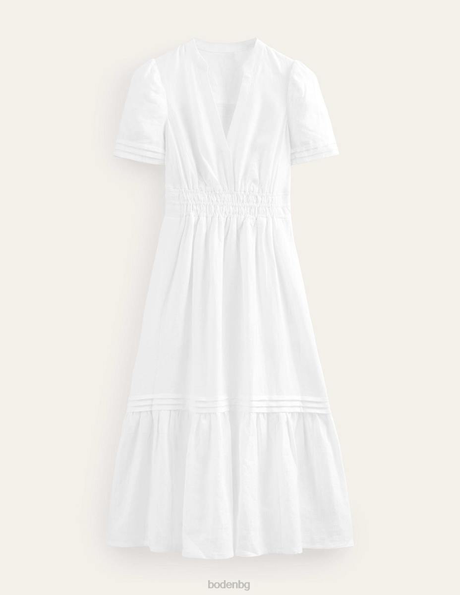 облекло Boden миди рокля с детайли на игли бяло Жени LL6889