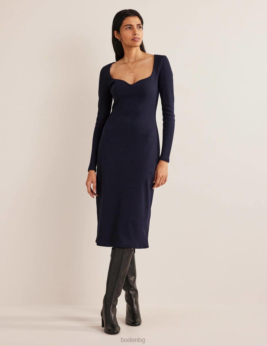 облекло Boden миличка рокля от трико с рипс военноморски флот Жени LL68923