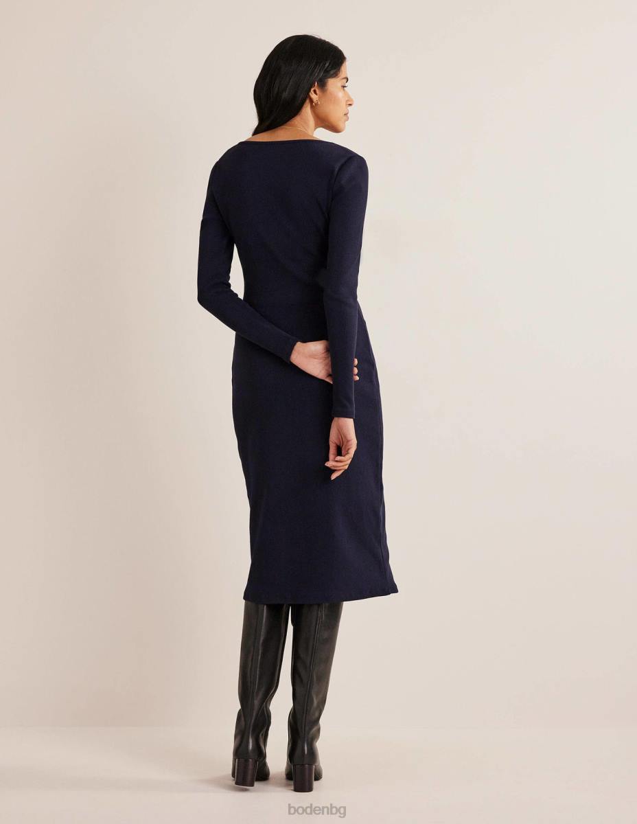 облекло Boden миличка рокля от трико с рипс военноморски флот Жени LL68923