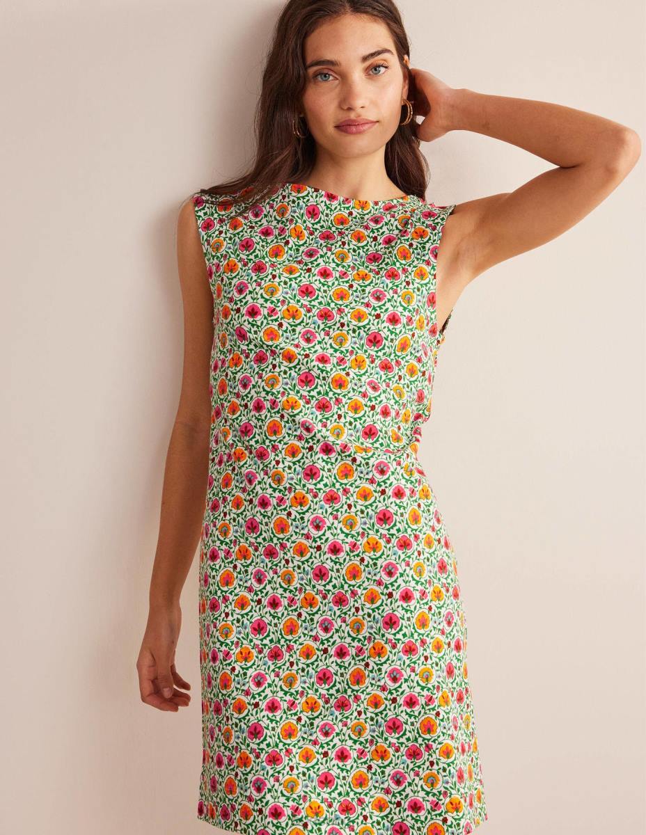 облекло Boden рокля от трико без ръкави зелен и пленителен цвят Жени LL68935