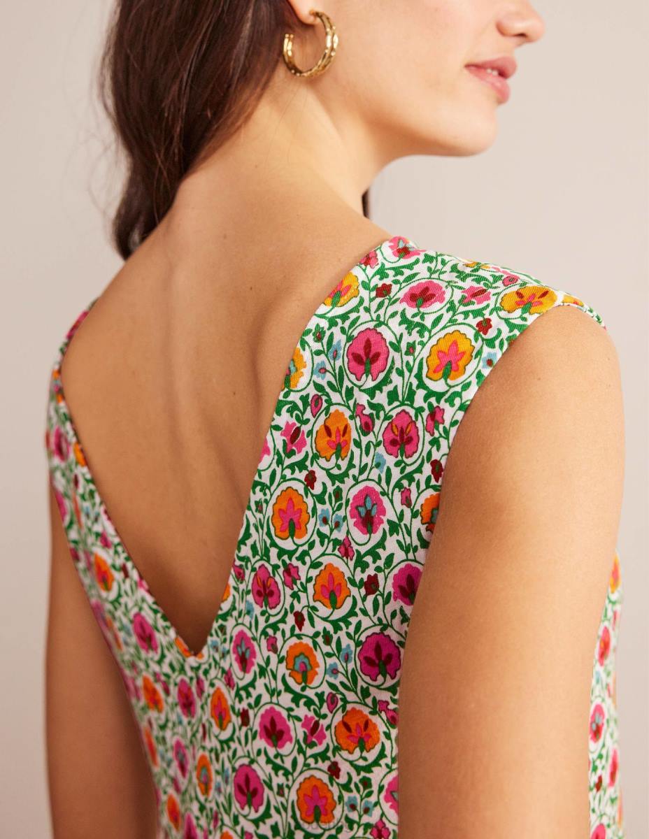 облекло Boden рокля от трико без ръкави зелен и пленителен цвят Жени LL68935