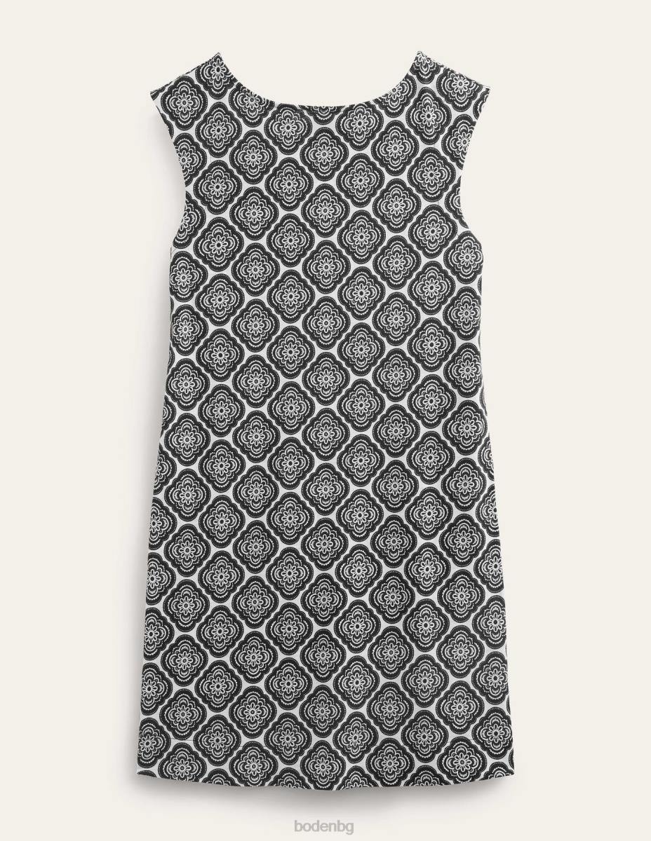 облекло Boden рокля от трико без ръкави черен и растителен руж Жени LL68949