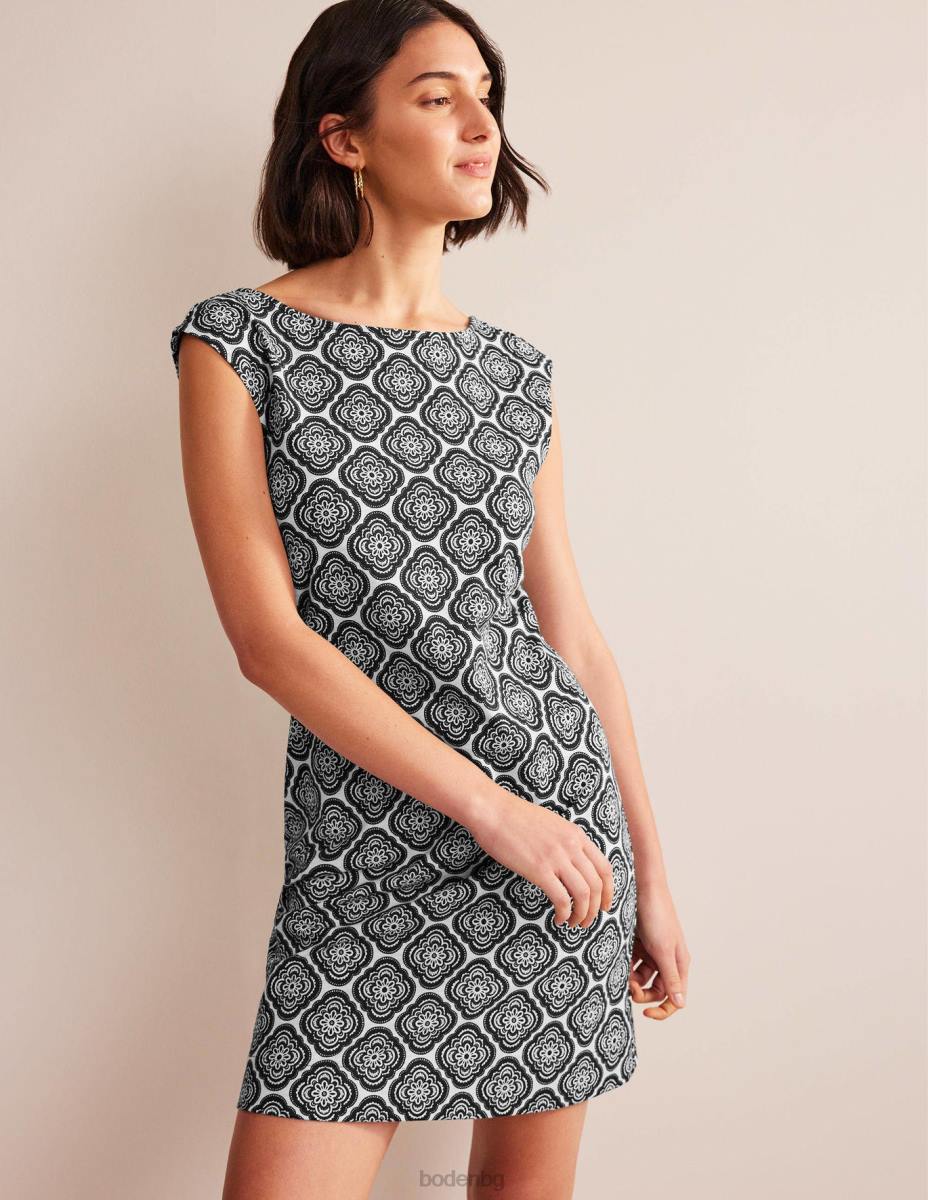 облекло Boden рокля от трико без ръкави черен и растителен руж Жени LL68949