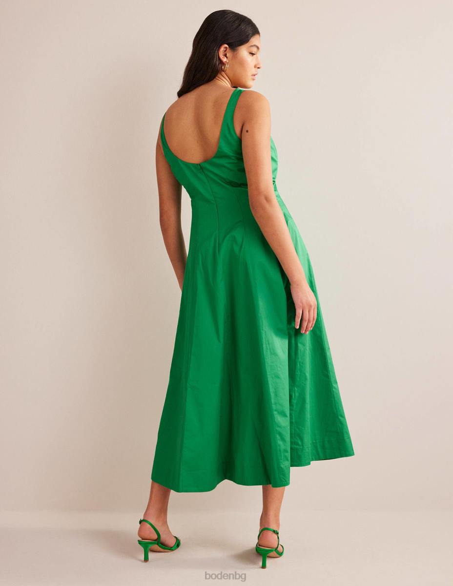 облекло Boden миди рокля без ръкави богат смарагд Жени LL68952