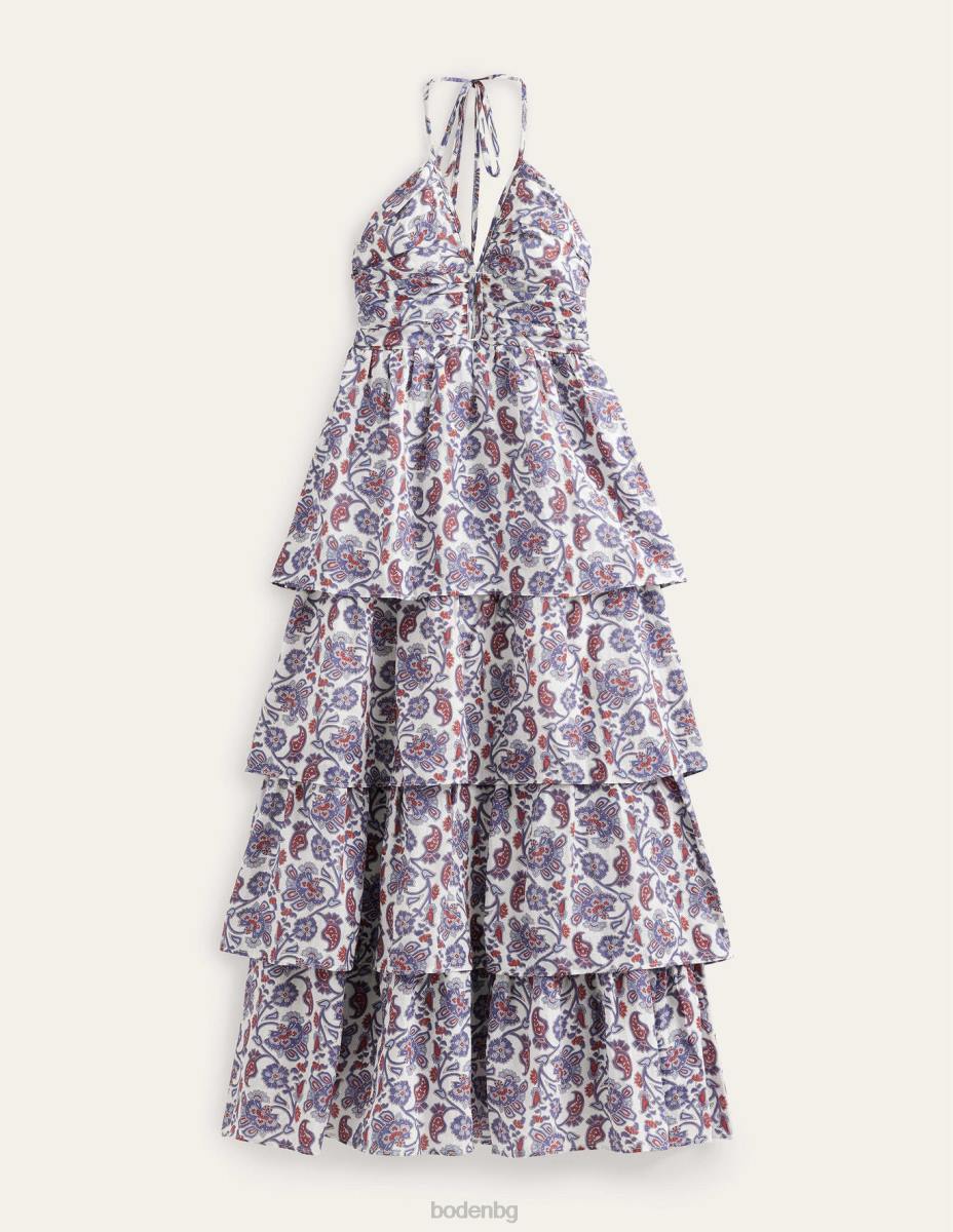 облекло Boden макси рокля на различни нива нощна сянка синьо Жени LL68959