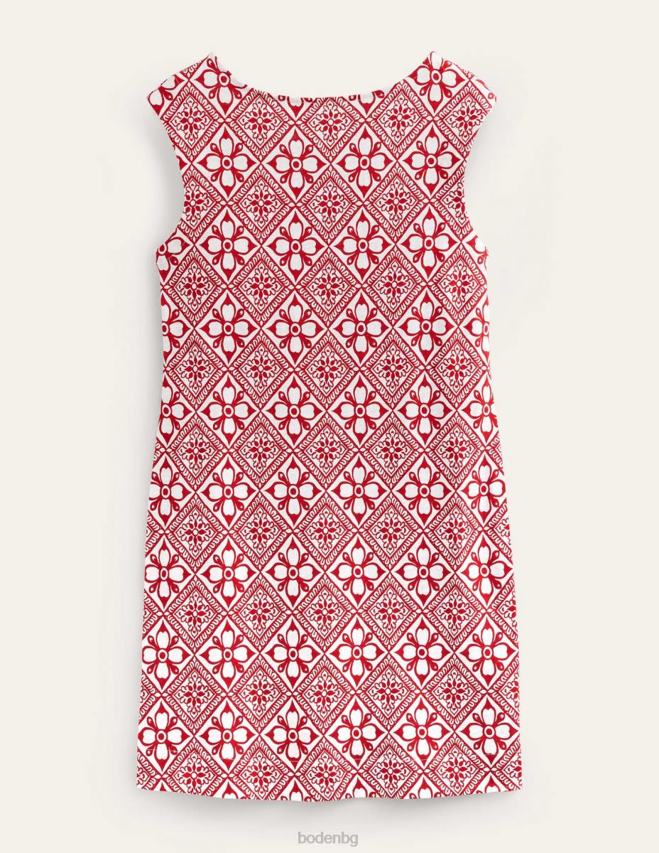 облекло Boden рокля от трико без ръкави коледна звезда и блок семка Жени LL68999