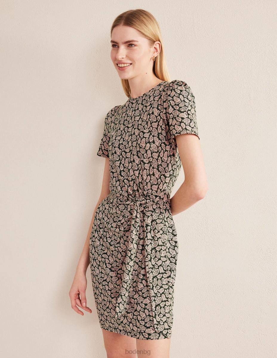 облекло Boden рокля от трико с възли отпред cavolo nero и пейсли поп Жени LL681229