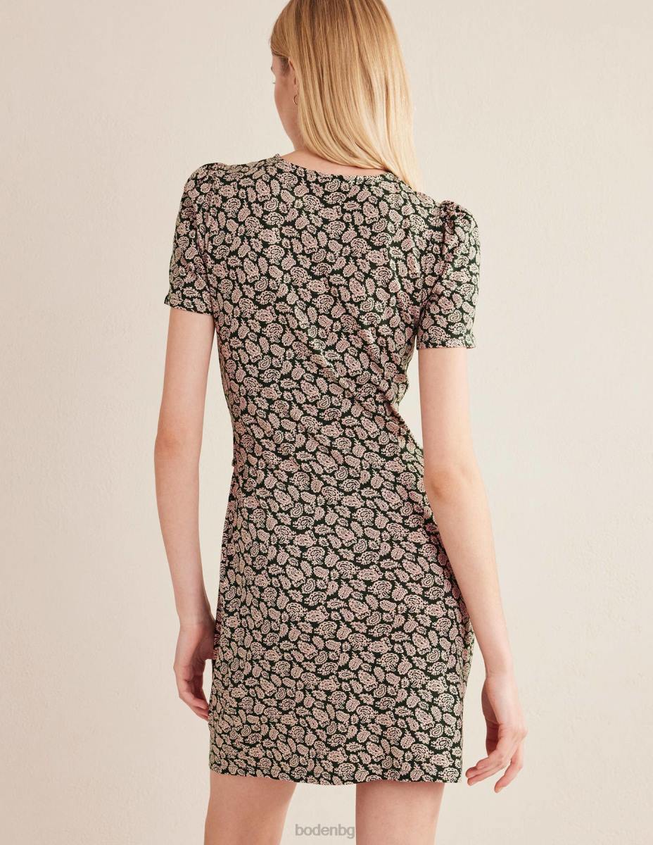 облекло Boden рокля от трико с възли отпред cavolo nero и пейсли поп Жени LL681229