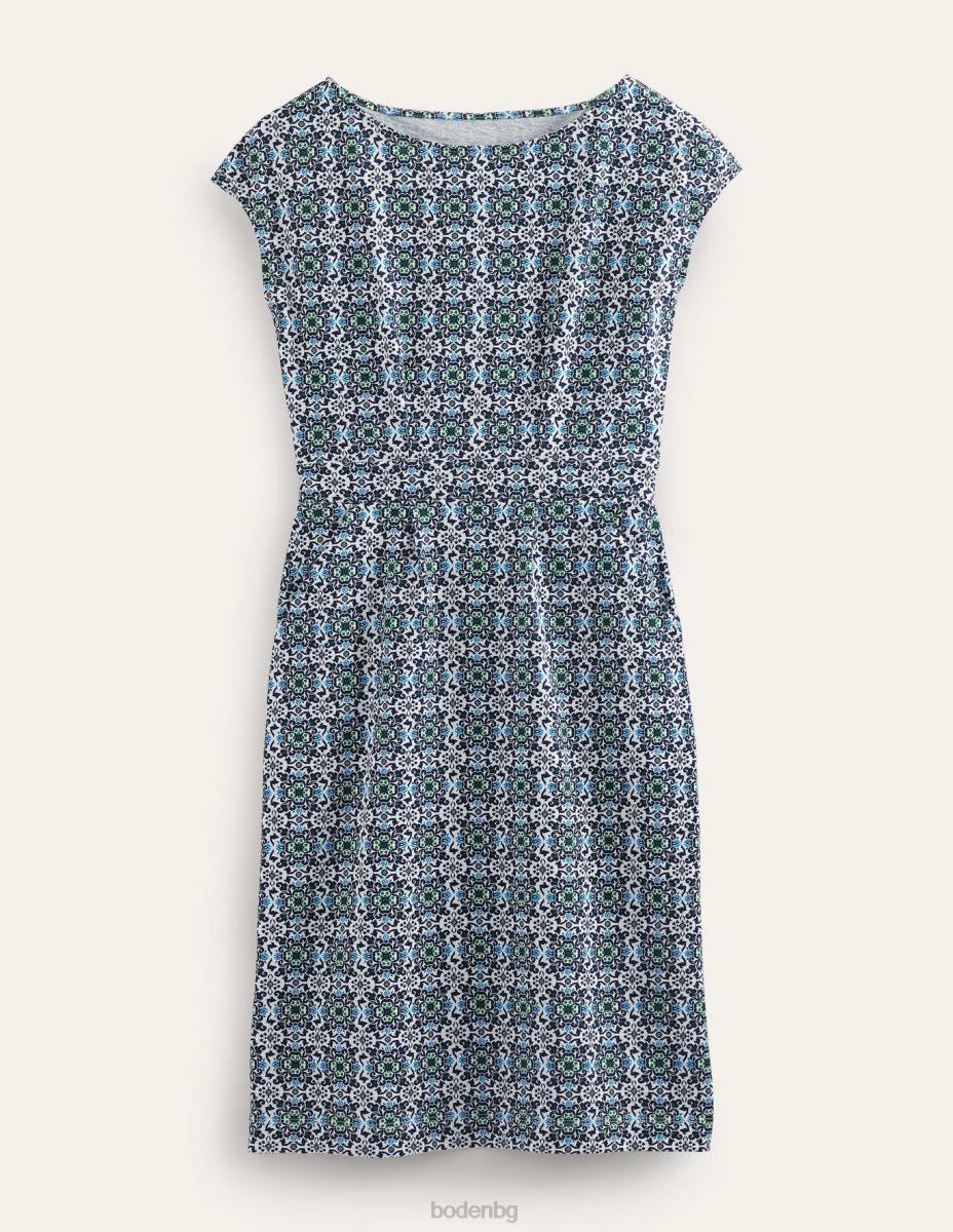 облекло Boden рокля от трико florrie френски флот и разкошна семка Жени LL681278