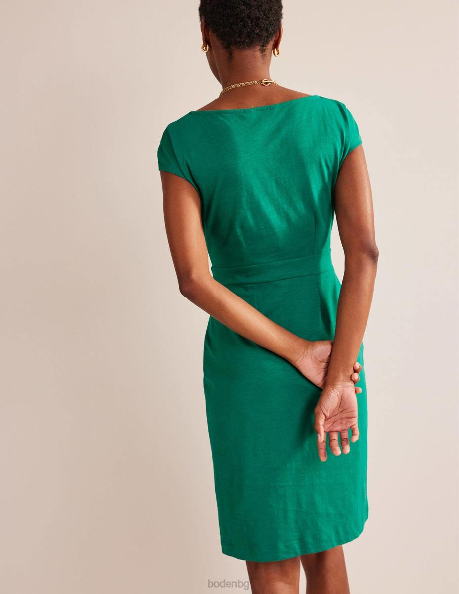 облекло Boden рокля от трико florrie ярък изумруд Жени LL68588