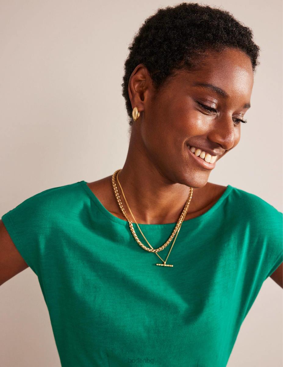 облекло Boden рокля от трико florrie ярък изумруд Жени LL68588