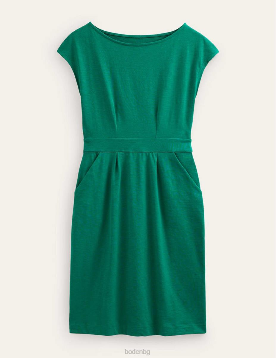 облекло Boden рокля от трико florrie ярък изумруд Жени LL68588
